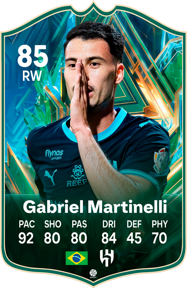 Gabriel Martinelli Al Hilal FC27 Football Card