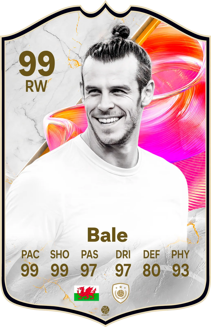 Gareth Bale Real Madrid FC26 Football Card - Real-life Sized Card