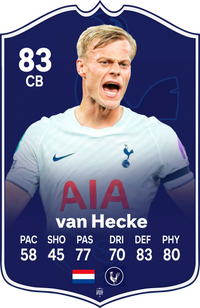 Jan Paul van Hecke Tottenham FC27 Football Card