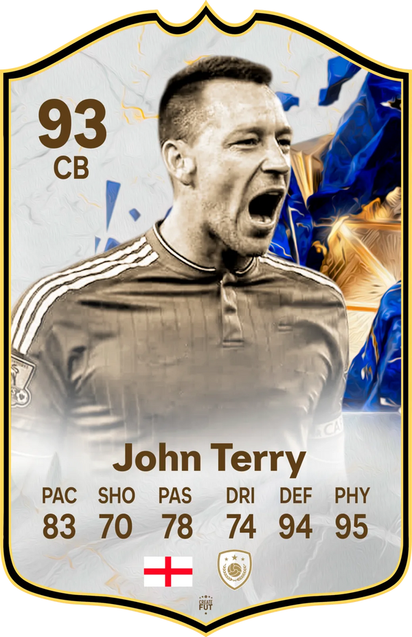 John Terry Chelsea FC26 Football Card - Real-life Sized Card