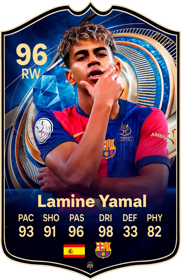 Lamine Yamal Barcelona FC26 Football Card - The Best Gift for Football Fans
