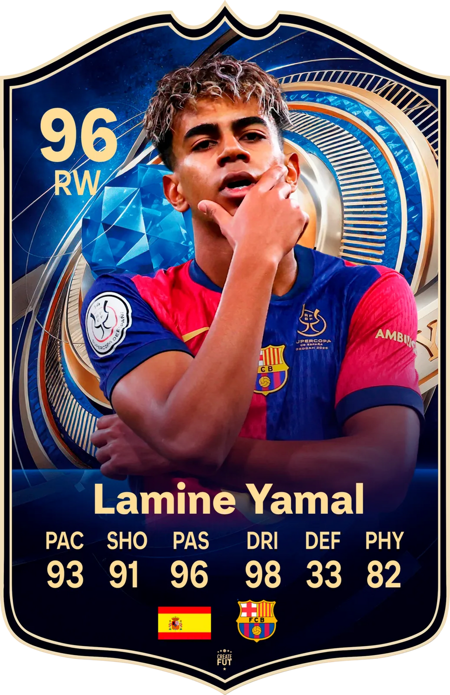 Lamine Yamal Barcelona FC26 Football Card - The Best Gift for Football Fans