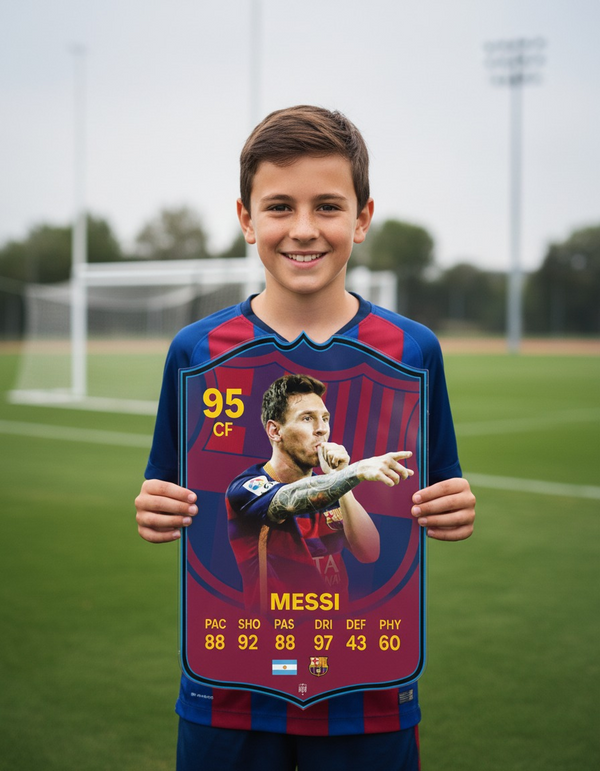 Lionel Messi Barcelona FC Football Card Last Season