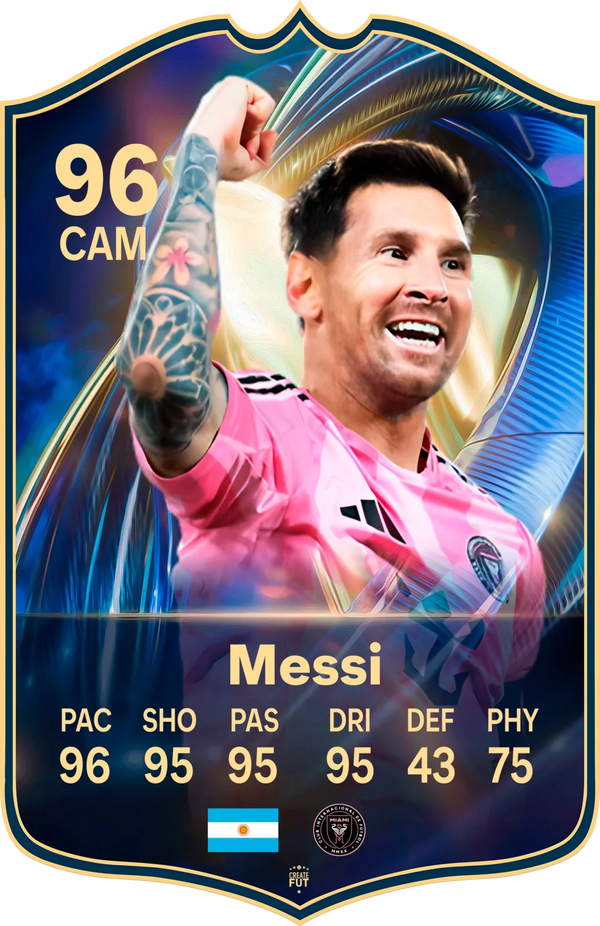Lionel Messi Inter Miami FC26 Football Card - FIFA Ultimate Team Style Gift