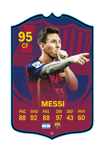 Lionel Messi Barcelona FC Football Card Last Season – thumbnail 1
