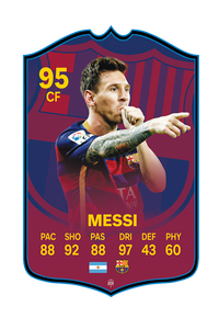 Lionel Messi Barcelona FC Football Card Last Season