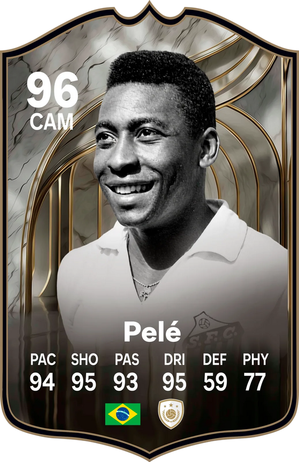 Pelé FC26 Football Card - FIFA Ultimate Team Style Gift