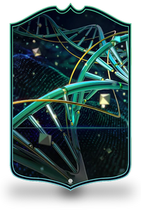 Create FUT
FC26 Evolution personalised FIFA card template featuring a futuristic teal and gold DNA helix design with glowing particles on a deep space background. Create your own custom Evolution football card with your photo, name and stats in this unique FC26 edition. Printed on durable PVC with a high-resolution finish. UK and worldwide shipping. Starting from £17.99.