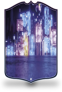 Create FUT
FC26 Flashback personalised FIFA card template featuring a neon-lit cityscape design in purple, blue and pink with glowing skyscrapers reflected on a wet surface. Create your own custom Flashback football card with your photo, name and stats in this nostalgic FC26 edition. Printed on premium PVC with a high-resolution finish. UK and worldwide shipping. Starting from £17.99.