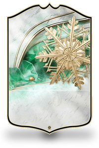 Create FUT
FC26 Icon Winter Wildcards personalised FIFA card template featuring an elegant black and gold Icon frame with a festive golden snowflake and icy green winter landscape. Create your own custom Icon Winter Wildcards football card with your photo, name and stats in this seasonal FC26 edition. Printed on premium PVC with a high-resolution finish. UK and worldwide shipping. Starting from £17.99.
