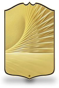 Create FUT
FC26 Rare Gold personalised FIFA card template featuring a luxurious gold metallic design with shimmering light rays. Create your own custom Rare Gold football card with your photo, name and stats in the iconic FC26 Gold edition. Printed on durable PVC with a high-resolution finish. UK and worldwide shipping. Starting from £17.99.