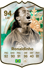 Ronaldinho Barcelona FC26 Football Card - Real-life Sized Card – thumbnail 1