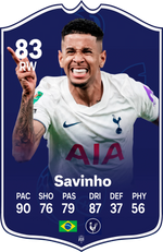 Savinho Tottenham FC27 Football Card – thumbnail 2