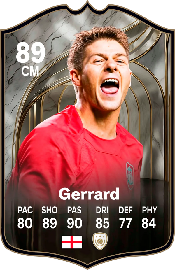 Steven Gerrard Liverpool FC26 Football Card - Real-life Sized Card v2
