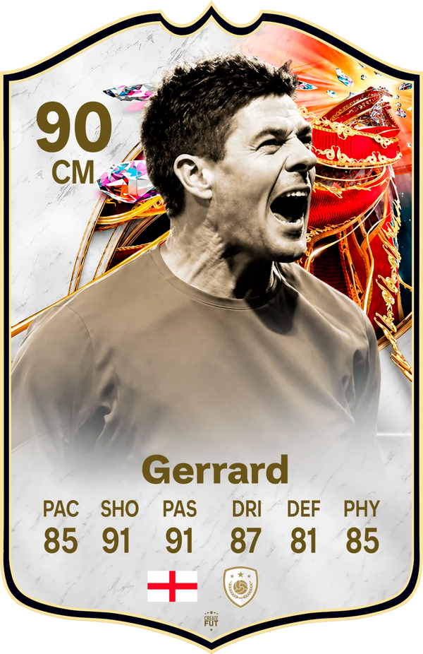 Steven Gerrard Liverpool FC26 Football Card - Real-life Sized Card