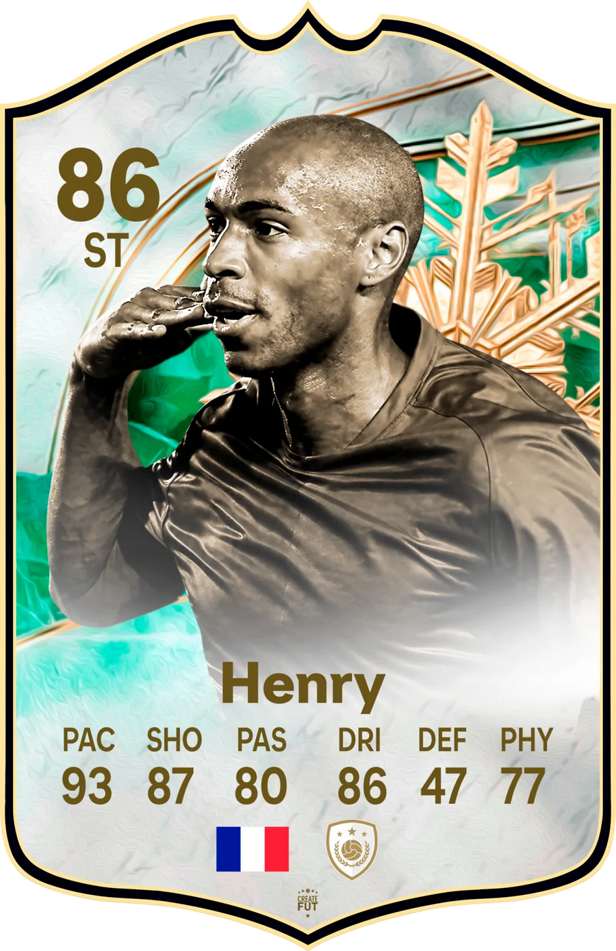 Thierry Henry Arsenal FC26 Football Card - Real-life Sized Card