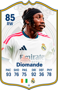 Yan Diomande Real Madrid FC27 Football Card