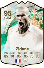 Zinedine Zidane Real Madrid FC26 Football Card - Real-life Sized Card – thumbnail 1