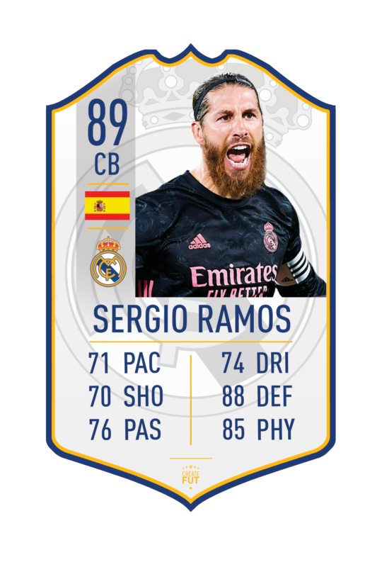 Sergio Ramos Real Madrid premade card CreateFUT
