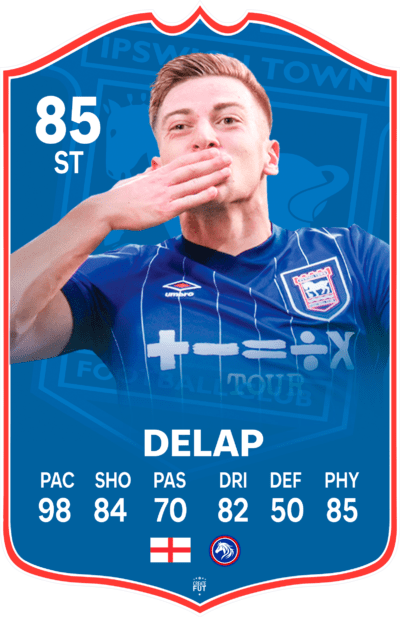 Delap Ipswich  Football Card