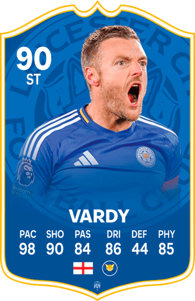 Vardy Leicester Football Card