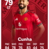 cunha football card fc26 personalised pre made football cards