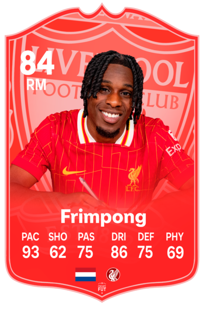 frimpong pre made football card fc 26