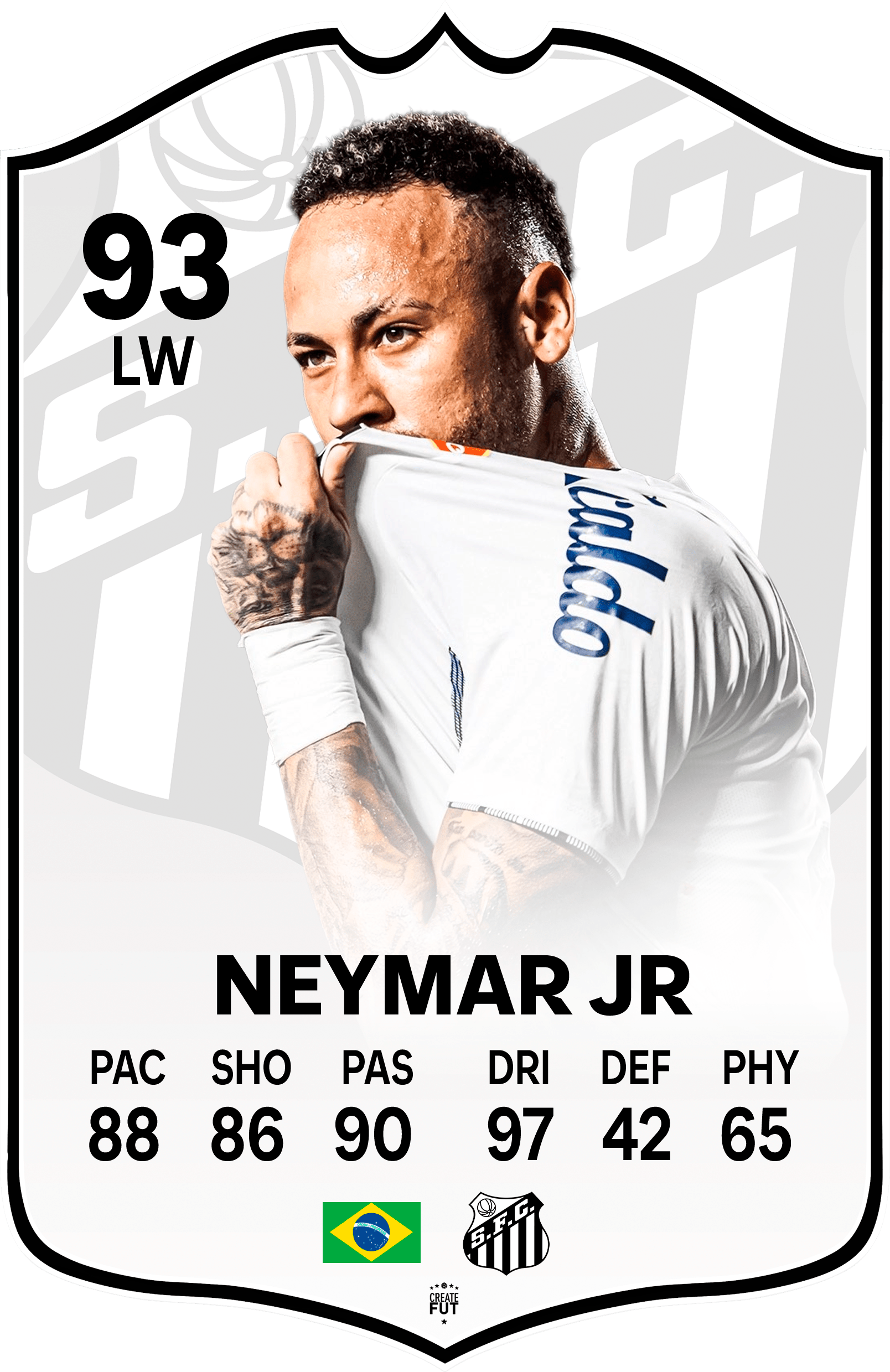 neymar jr santos fc fifa card 2026