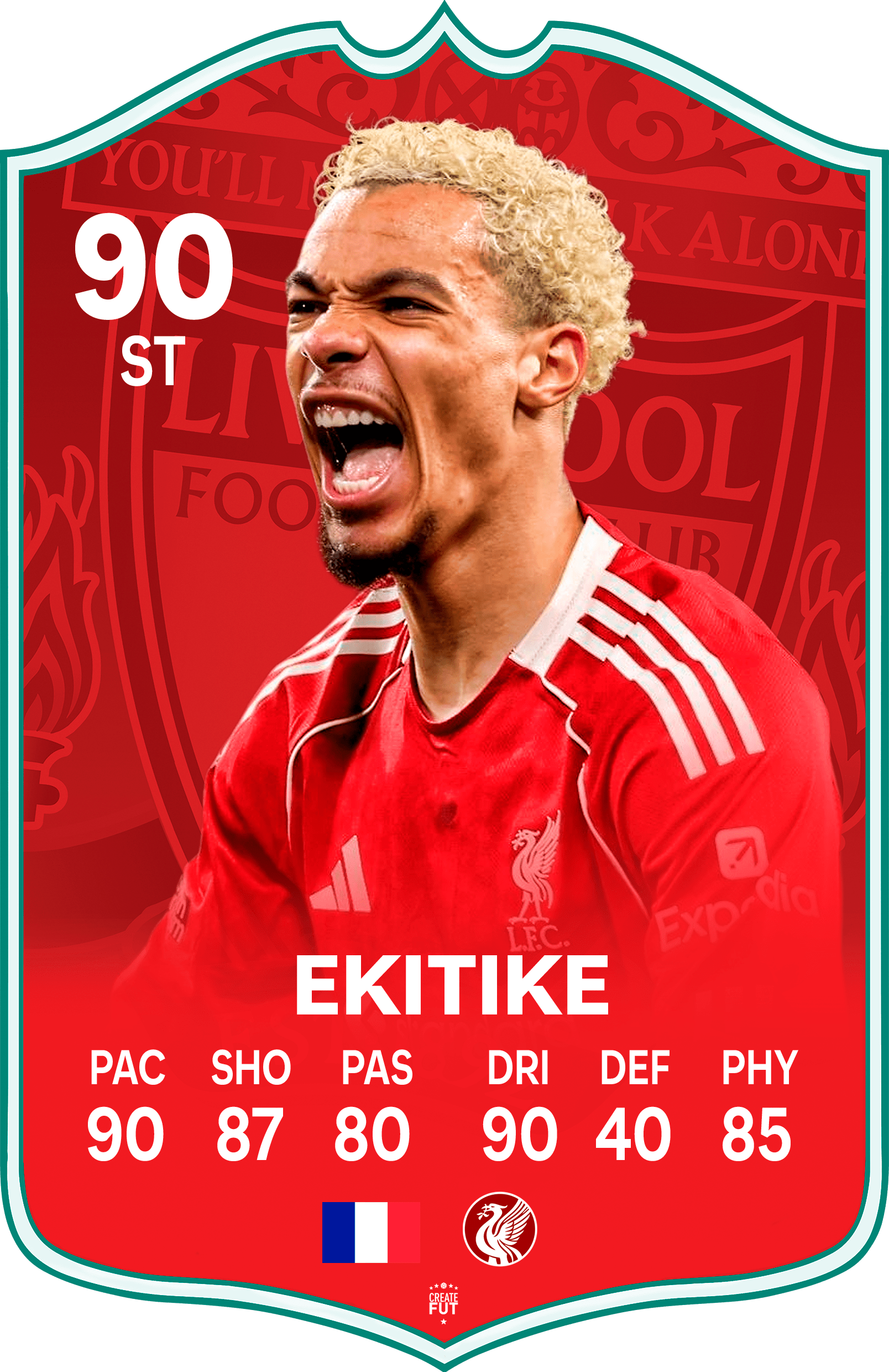 Ekitiké Liverpool FC Football Card