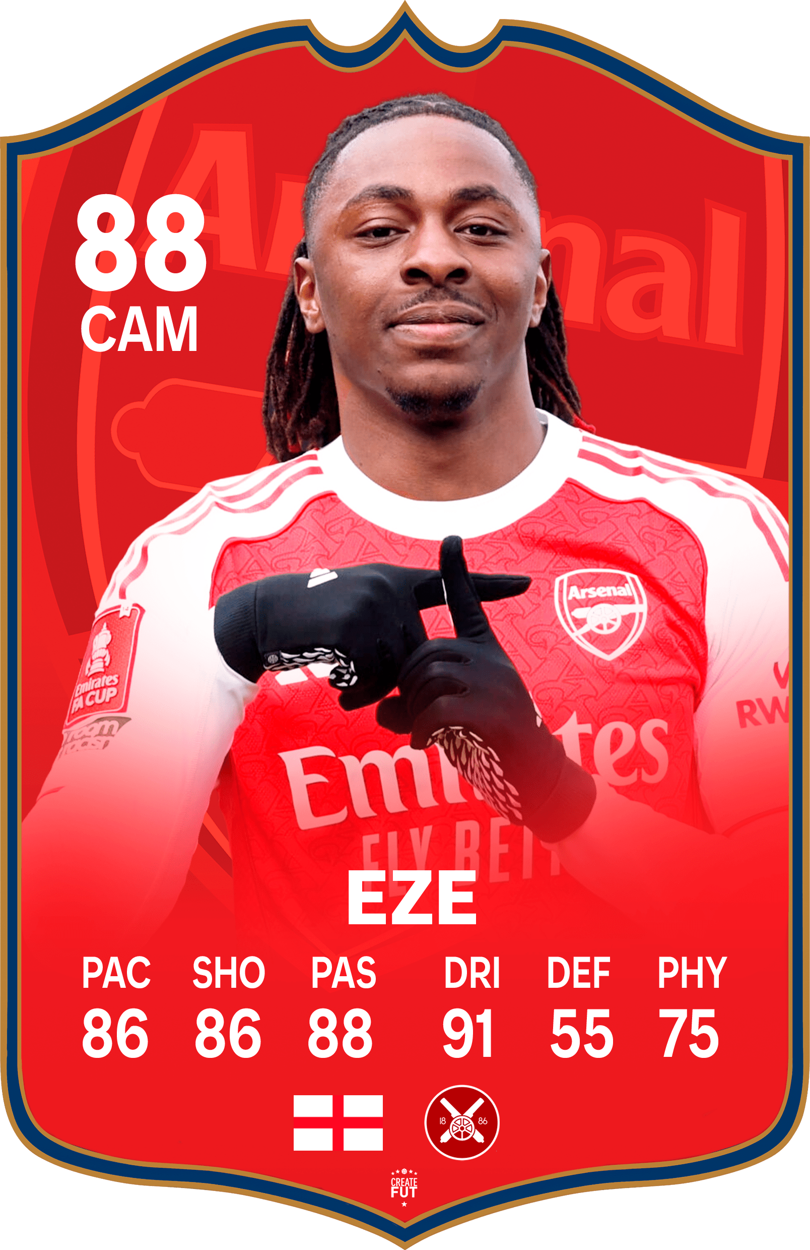 Eze Arsenal FC Football Card