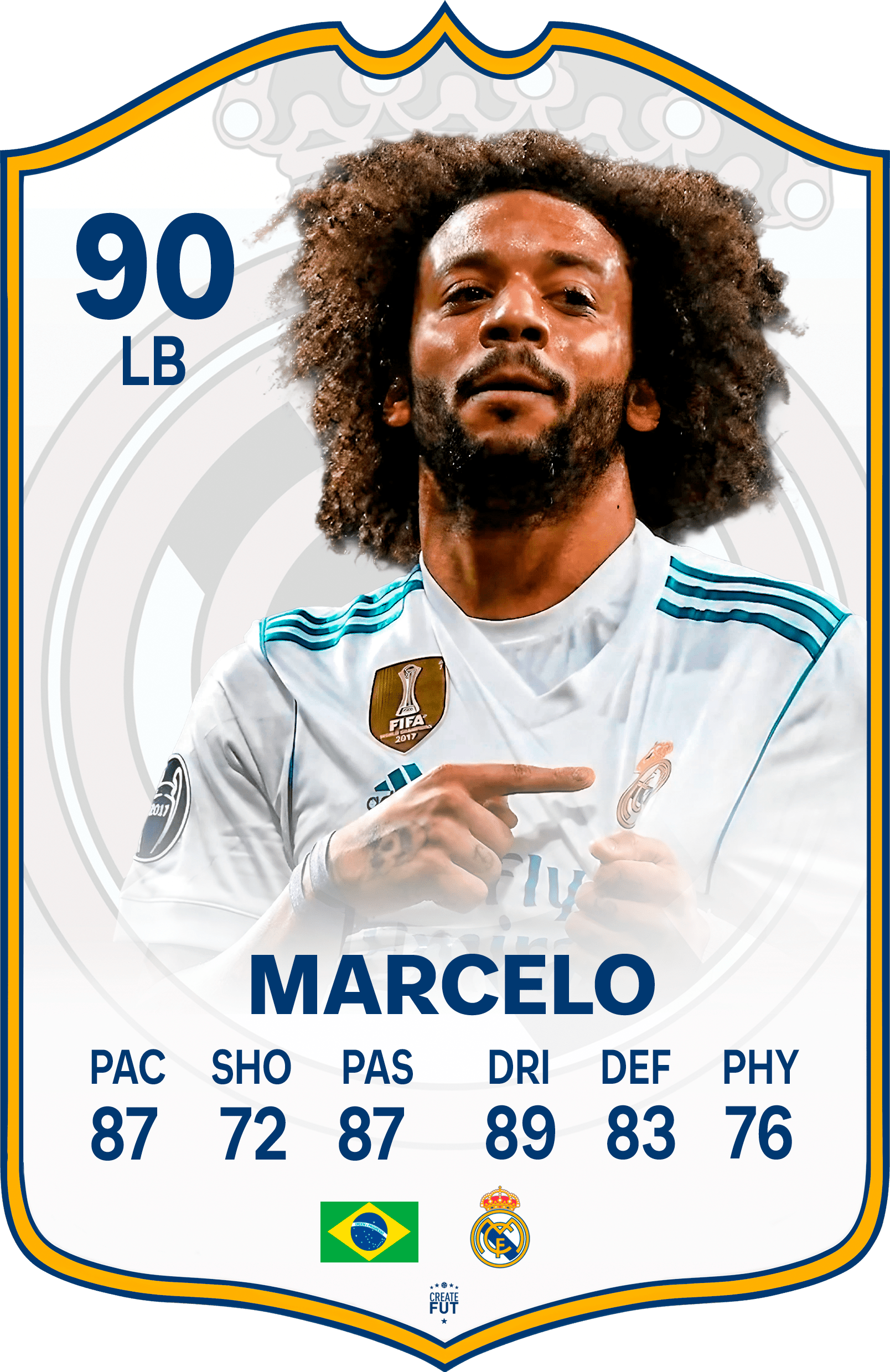 Marcelo Real Madrid FC Football Card