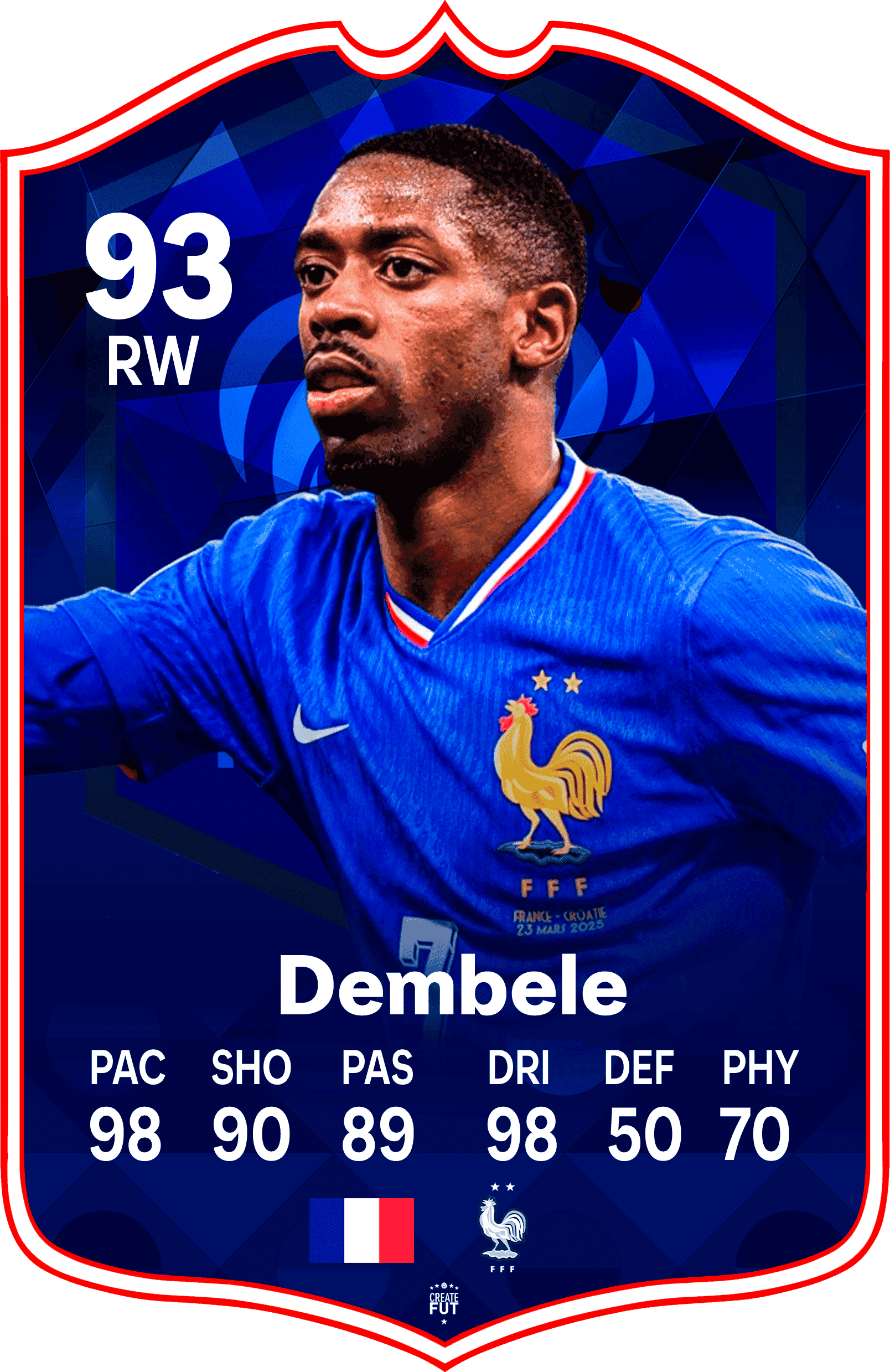 Ousmane Dembele France FC Football Card