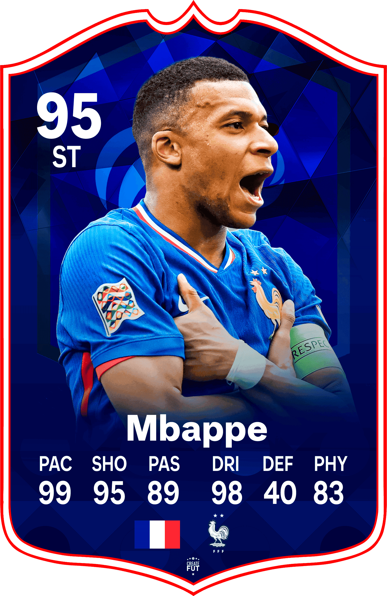 Kylian Mbappe France FC Football Card