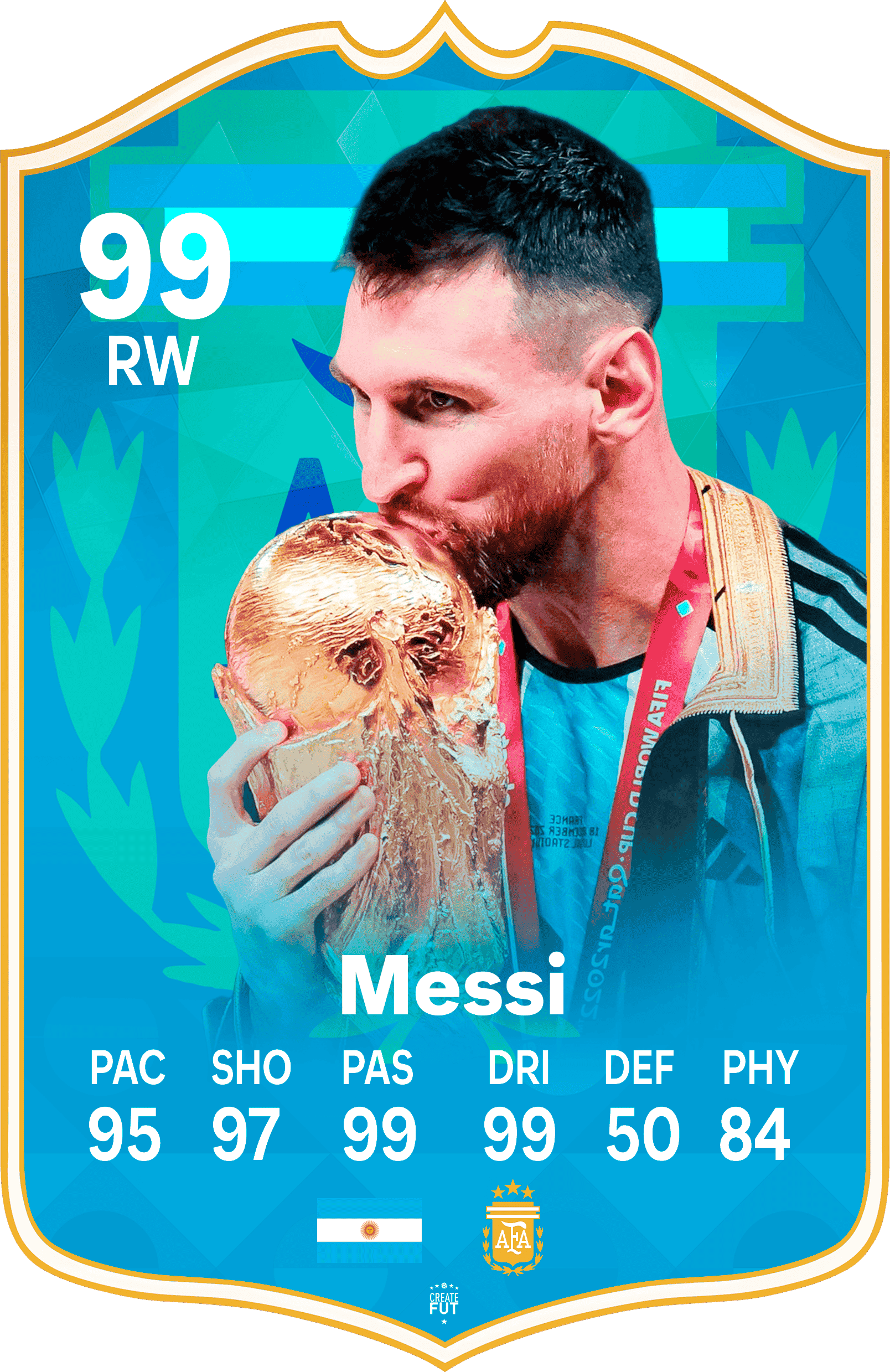 Lionel Messi Argentina Icon FC Football Card