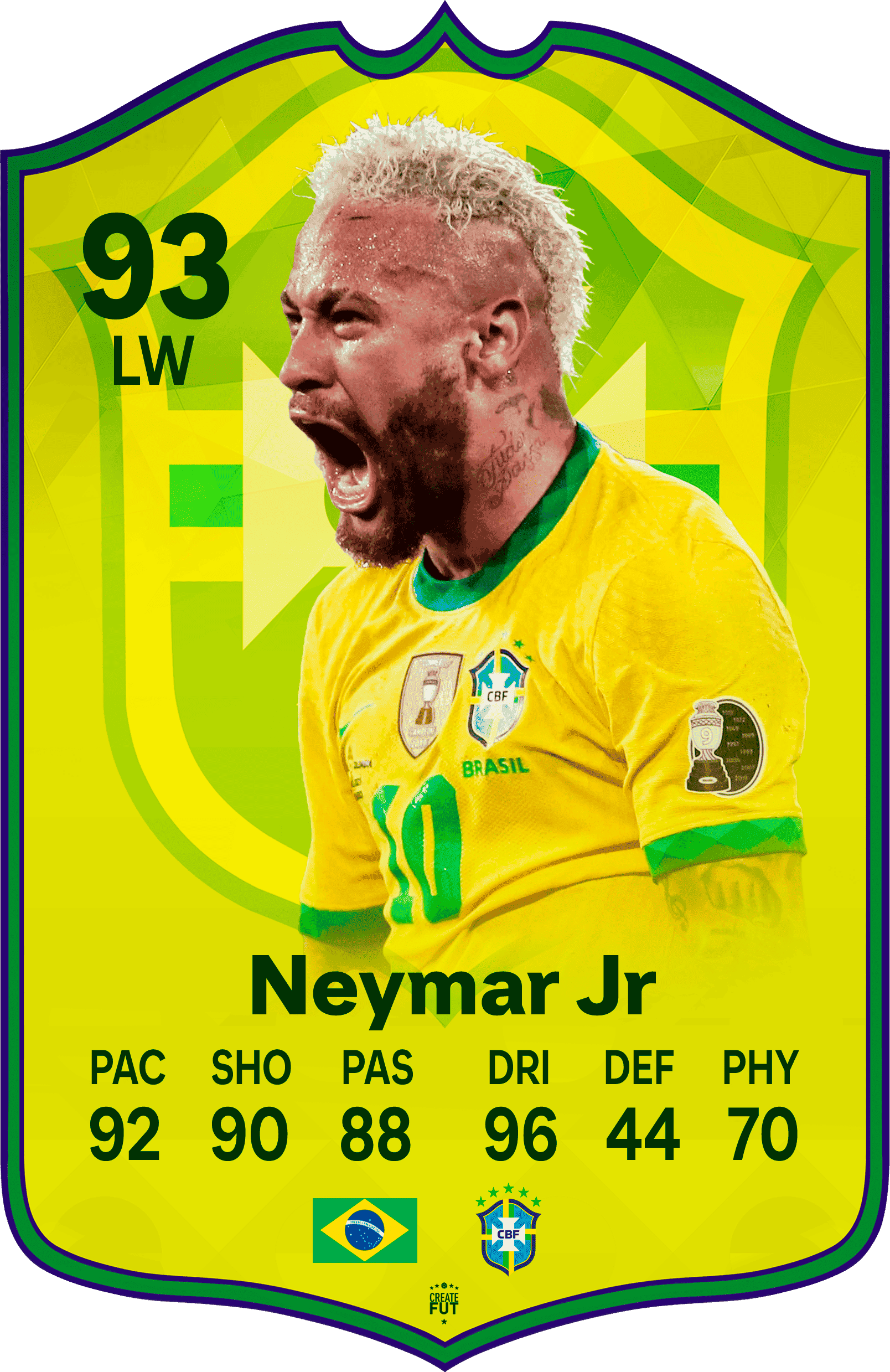 Neymar Jr Brazil FC Football Card
