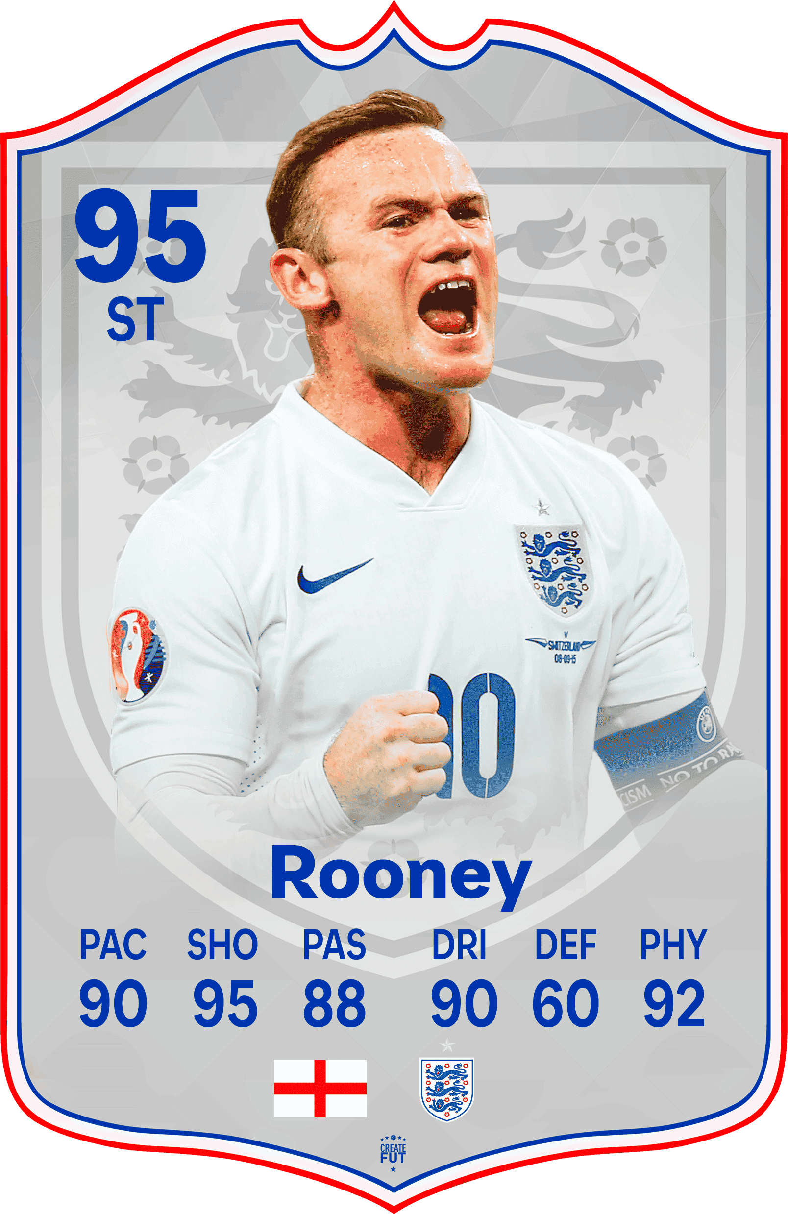 Wayne Rooney England Icon FC Football Card