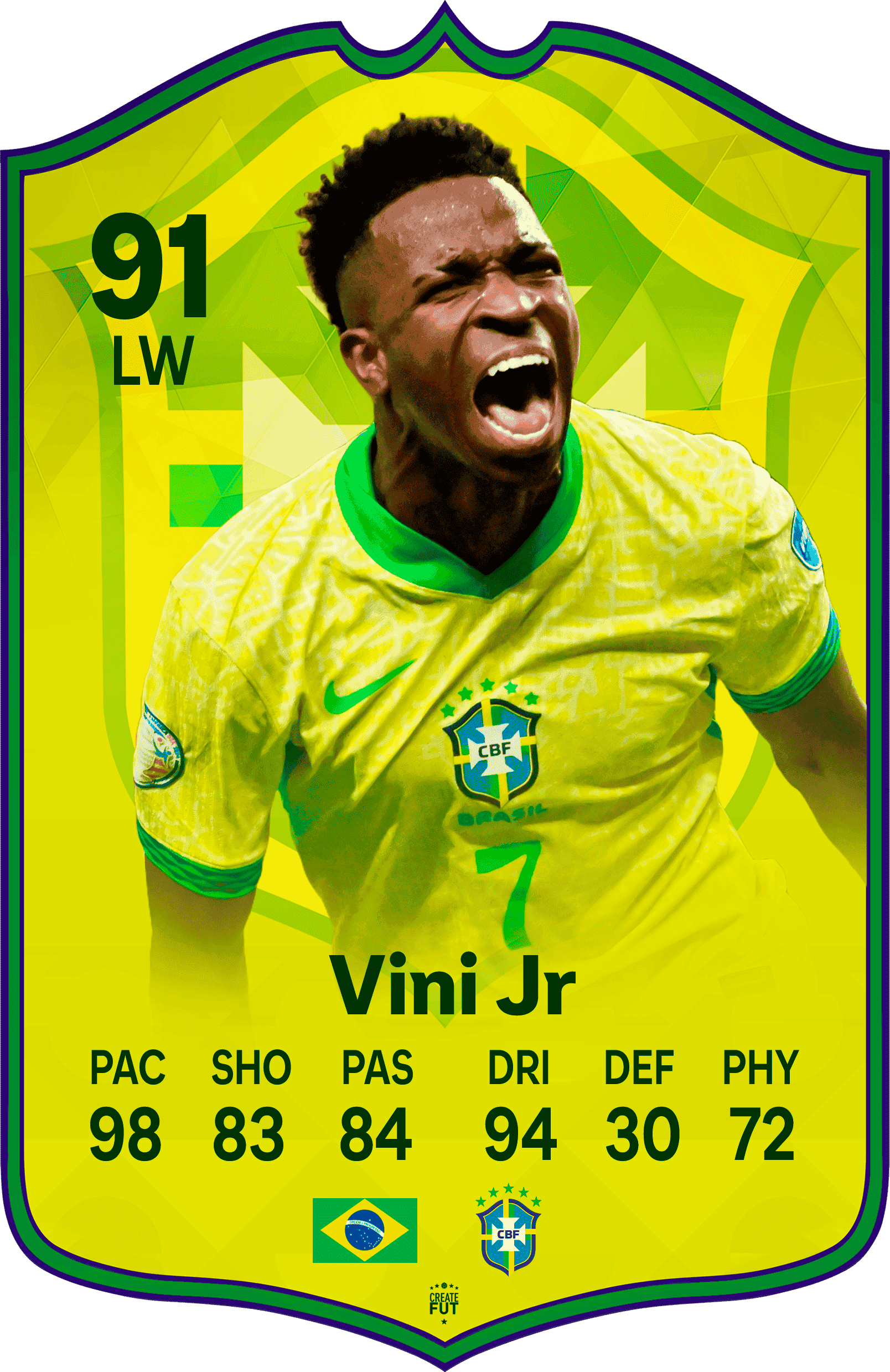 Vinicius Junior Brazil FC Football Card